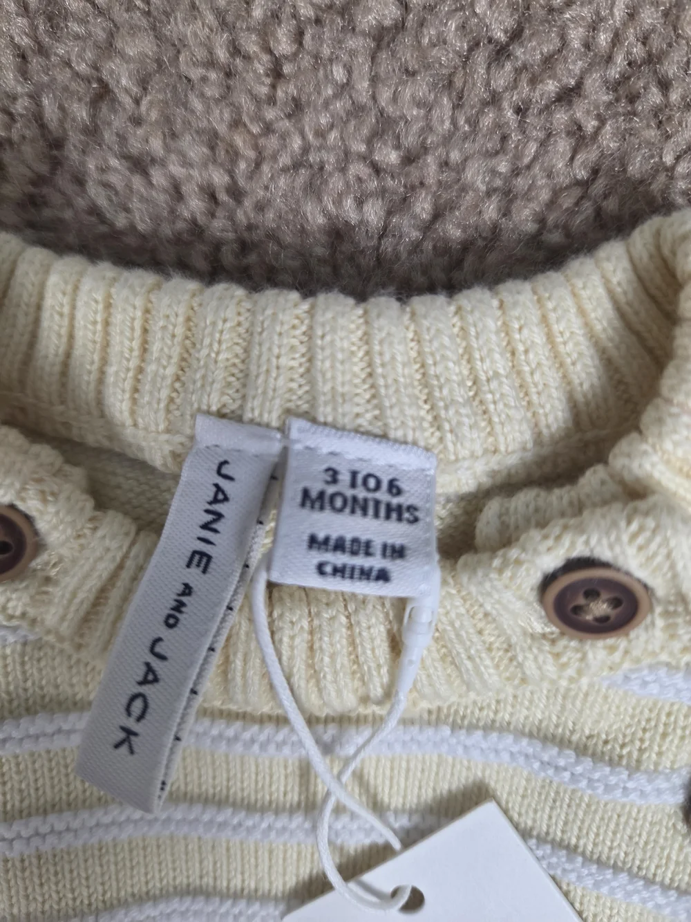 Janie and Jack Yellow and White Striped Knit Romper